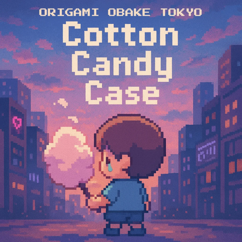 パステルカラーの世界で、綿飴を持った子供が佇む Cotton Candy Case ジャケット画像