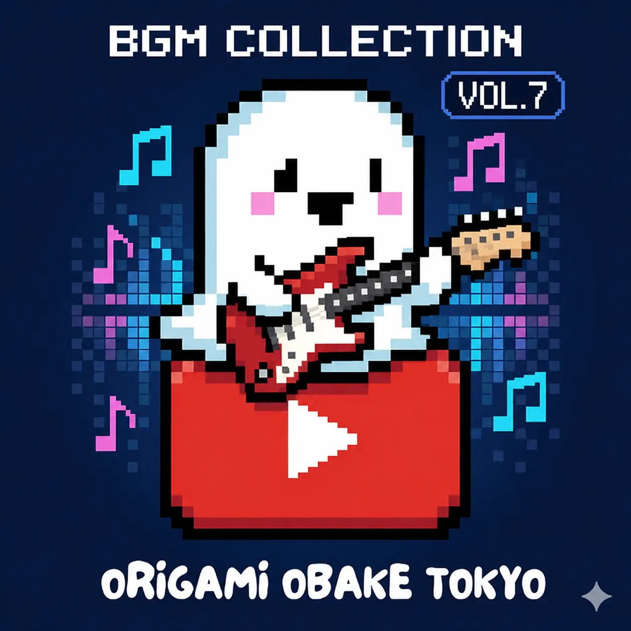 ORIGAMI OBAKE TOKYOのドット絵おばけロゴ｜60分チップチューン作業用BGM Vol.7